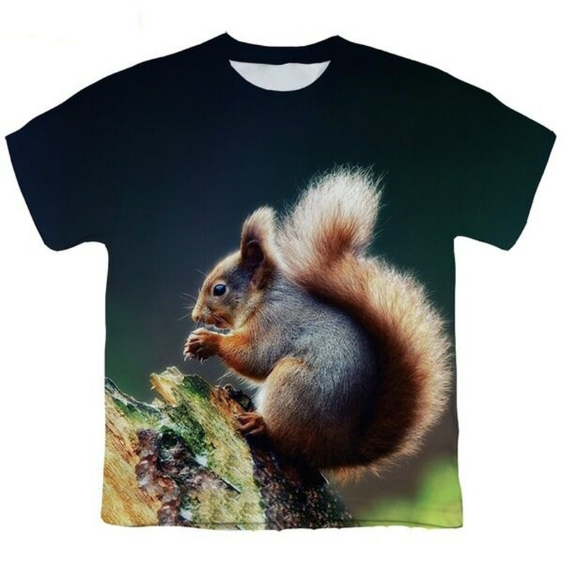 Marškinėliai Prijaukintas žiurkėnas jūrų kiaulytės 3D spausdinimas Vasariniai marškinėliai Madingi Vaikai Laisvalaikis berniukas Mergaitei Neutralūs marškinėliai su apvalia kakle