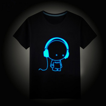Μπλουζάκια για κορίτσια για αγόρια 100% βαμβάκι καλοκαιρινά Παιδικά μπλουζάκια Παιδικά Hip Hop Neon Print Party Club Night Light Punk Top Tee for Teenager