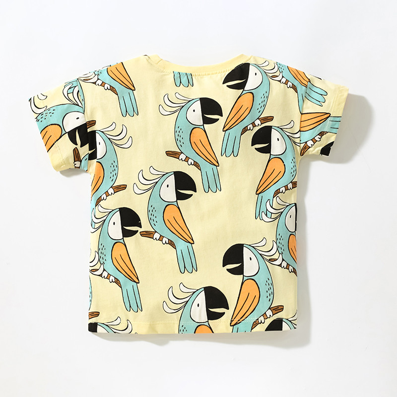 Little maven Ljetna odjeća za bebe Dječje majice kratkih rukava Majice kratkih rukava Majice Dječja odjeća iz crtića Pamuk 2-7 Y
