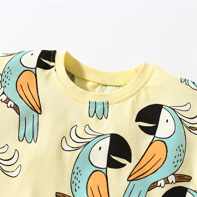 Little maven Ljetna odjeća za bebe Dječje majice kratkih rukava Majice kratkih rukava Majice Dječja odjeća iz crtića Pamuk 2-7 Y