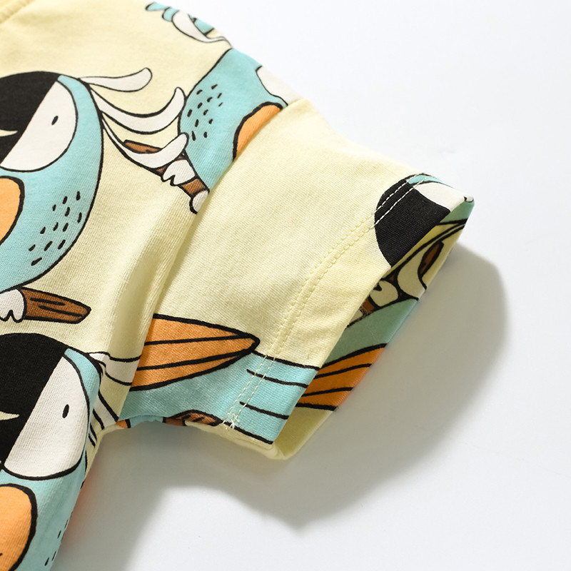 Little maven Ljetna odjeća za bebe Dječje majice kratkih rukava Majice kratkih rukava Majice Dječja odjeća iz crtića Pamuk 2-7 Y