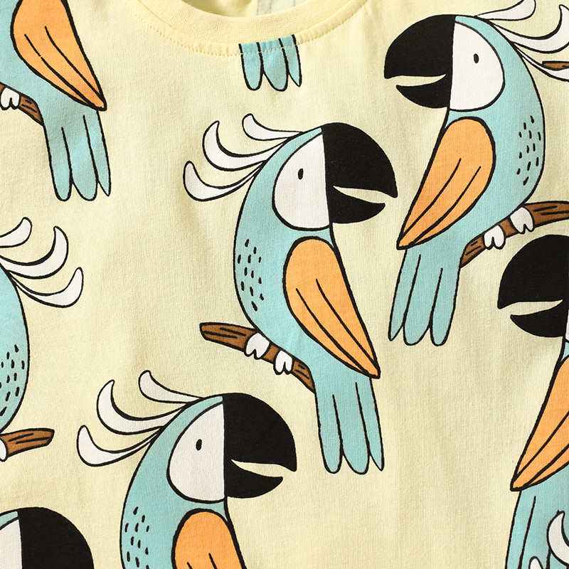 Little maven Ljetna odjeća za bebe Dječje majice kratkih rukava Majice kratkih rukava Majice Dječja odjeća iz crtića Pamuk 2-7 Y