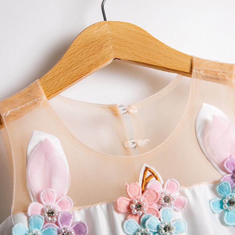 Anak Gaun untuk Gadis Payet Anak Perempuan Renda Mesh Gaun Anak Putri Gaun Pesta Kostum untuk Anak Perempuan 3-8Y Ulang Tahun Pakaian