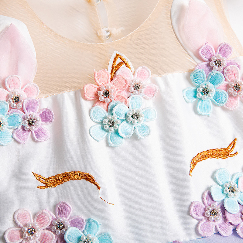 Anak Gaun untuk Gadis Payet Anak Perempuan Renda Mesh Gaun Anak Putri Gaun Pesta Kostum untuk Anak Perempuan 3-8Y Ulang Tahun Pakaian