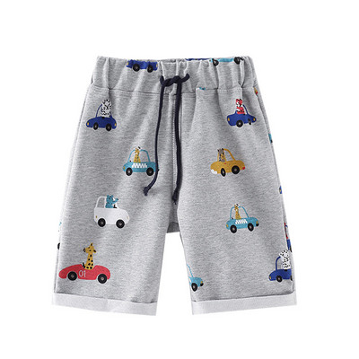 Jumping Meters Novi dolasci Dječje kratke hlače za ljeto Moda s uzicom Dječja pamučna odjeća Automobili s printom Vruće Hlače za malu djecu Hlače