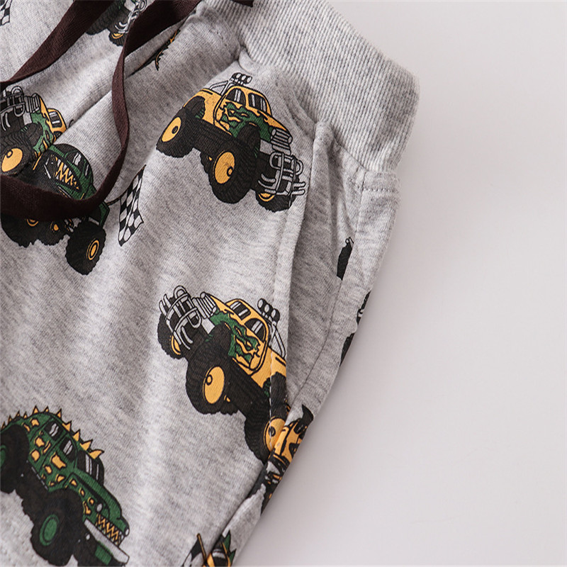 Jumping Meters Novi dolasci Dječje kratke hlače za ljeto Moda s uzicom Dječja pamučna odjeća Automobili s printom Vruće Hlače za malu djecu Hlače