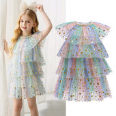 Dievčenské šaty Tutu Cake Layers Detské Vestidos Dievčenské letné spoločenské šaty Detské oblečenie pre dievčatá pre 3, 6, 8 rokov, ležérne nosenie