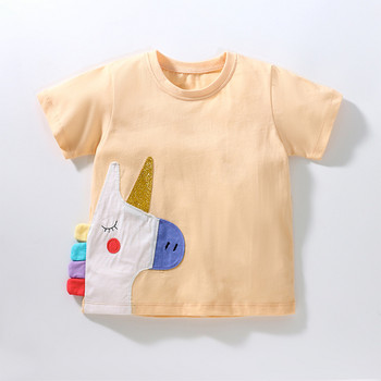 Little maven Κορίτσια μπλουζάκια μπλουζάκια 2 έως 8 ετών Unicorn απλικέ Παιδικά μπλουζάκια Καλοκαίρι 2023 Παιδικά κοριτσίστικα ρούχα