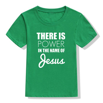There is Power In The Name of Jesus Παιδιά Κορίτσια Αγόρια Κοντομάνικο μπλουζάκι Παιδικό πουκάμισο Καλοκαιρινό Μπλουζάκι Ρούχα Casual Tees