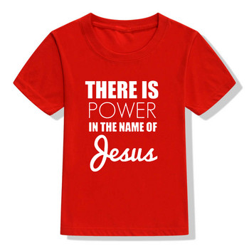 There is Power In The Name of Jesus Παιδιά Κορίτσια Αγόρια Κοντομάνικο μπλουζάκι Παιδικό πουκάμισο Καλοκαιρινό Μπλουζάκι Ρούχα Casual Tees