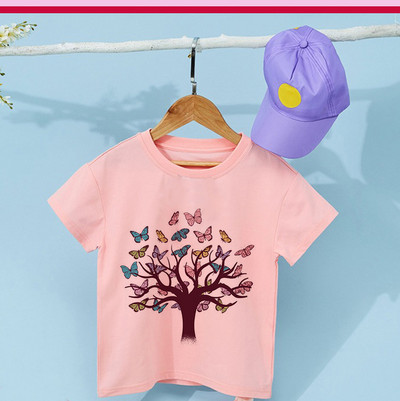 Παιδική μπλούζα κοριτσάκι Καλοκαιρινό μωρό μαγικές μπλούζες δέντρου για νήπια Ρούχα Παιδικά ρούχα Μπλουζάκια κινουμένων σχεδίων με κοντομάνικα καθημερινά ρούχα