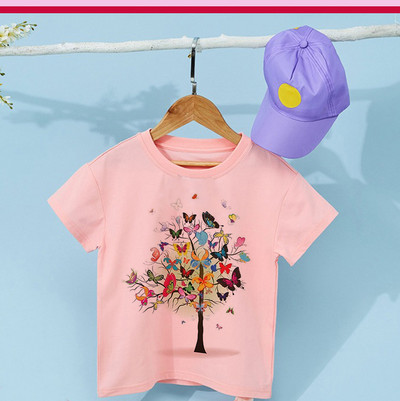 Παιδική μπλούζα κοριτσάκι Καλοκαιρινό μωρό μαγικές μπλούζες δέντρου για νήπια Ρούχα Παιδικά ρούχα Μπλουζάκια κινουμένων σχεδίων με κοντομάνικα καθημερινά ρούχα