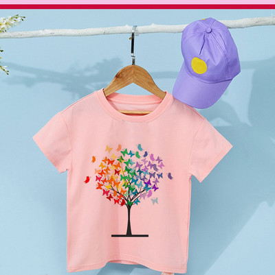 Παιδική μπλούζα κοριτσάκι Καλοκαιρινό μωρό μαγικές μπλούζες δέντρου για νήπια Ρούχα Παιδικά ρούχα Μπλουζάκια κινουμένων σχεδίων με κοντομάνικα καθημερινά ρούχα