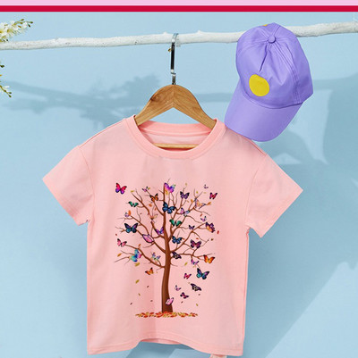 Παιδική μπλούζα κοριτσάκι Καλοκαιρινό μωρό μαγικές μπλούζες δέντρου για νήπια Ρούχα Παιδικά ρούχα Μπλουζάκια κινουμένων σχεδίων με κοντομάνικα καθημερινά ρούχα