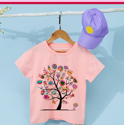 Παιδική μπλούζα κοριτσάκι Καλοκαιρινό μωρό μαγικές μπλούζες δέντρου για νήπια Ρούχα Παιδικά ρούχα Μπλουζάκια κινουμένων σχεδίων με κοντομάνικα καθημερινά ρούχα