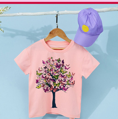 Παιδική μπλούζα κοριτσάκι Καλοκαιρινό μωρό μαγικές μπλούζες δέντρου για νήπια Ρούχα Παιδικά ρούχα Μπλουζάκια κινουμένων σχεδίων με κοντομάνικα καθημερινά ρούχα