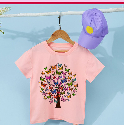 Παιδική μπλούζα κοριτσάκι Καλοκαιρινό μωρό μαγικές μπλούζες δέντρου για νήπια Ρούχα Παιδικά ρούχα Μπλουζάκια κινουμένων σχεδίων με κοντομάνικα καθημερινά ρούχα