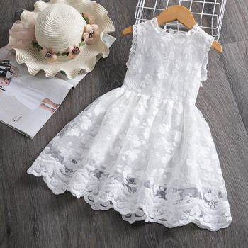 Φόρεμα Μέγεθος 3-8Τ Grace Girl Party Wedding Communion Παιδική τελετή Πριγκίπισσα Φόρεμα Ροζ Λευκό Δαντελένιο Μπαλάκι Εφηβικό Παιδικό Φόρεμα