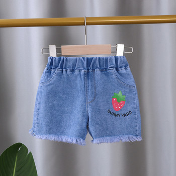 VIDMID Летни детски къси дънкови шорти за момичета Модни щампи с бродерия Дънки Панталони Меки горещи детски шорти 1024 03