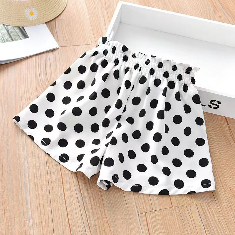 Kratke hlače za djevojčice Ljeto 2023. slatke suknje s valićima na točkice za srednju i malu djecu, udobne prozračne ležerne školske kratke hlače
