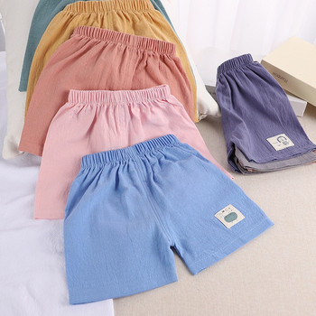 2022 Нови 1 2 3 4 5 годишни Детски къси панталони Лятно облекло Прохождащи момичета Панталони Soild Color Деца Момчета Ежедневни къси панталони Бебешки дрехи