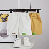 Pamučne dječje ljetne kratke hlače za dječake Ležerne široke jednobojne kratke hlače s uzicom za dječake P6607