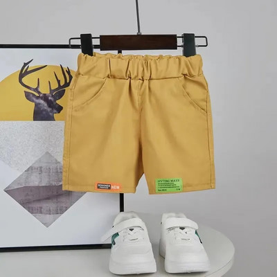 Pamučne dječje ljetne kratke hlače za dječake Ležerne široke jednobojne kratke hlače s uzicom za dječake P6607