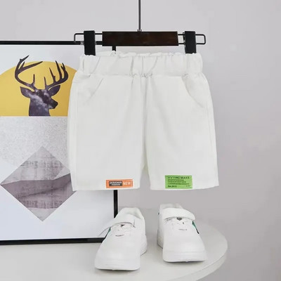 Pamučne dječje ljetne kratke hlače za dječake Ležerne široke jednobojne kratke hlače s uzicom za dječake P6607