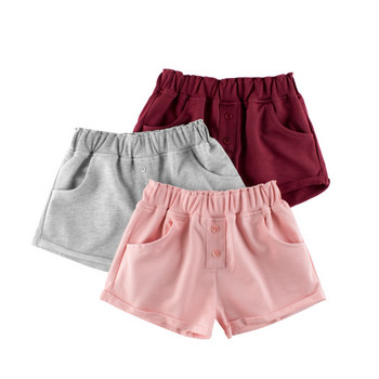 Летни къси панталони за момичета Детско облекло Меки памучни къси панталони за момичета 2023 г. Корейски къси панталони за момичета за малко дете Бебешко облекло Сладко облекло за 2-8 години