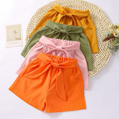 Παιδικό ελαστικό μασίφ παντελόνι Wiast 2023 Καλοκαίρι μοντέρνο, παιδικό, κορίτσι, κοντό παντελόνι μόδας Νέο στυλ Λεπτό, απλό, χαλαρό σορτς