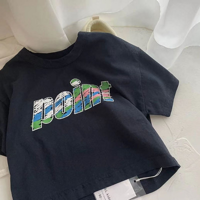 T-krekls Bērnu apģērbs Zēniem Meiteņu T-krekls ar īsām piedurknēm Zēniem Meitenēm 2023. gada vasaras modes karikatūra ar apdrukātu apaļkaklu, brīvs tops