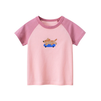 Odjeća za malu djecu od 1 do 9 godina za djevojčice Ljetna majica kratkih rukava Majica kratkih rukava za dojenčad Slatka slatka dječja pamučna majica