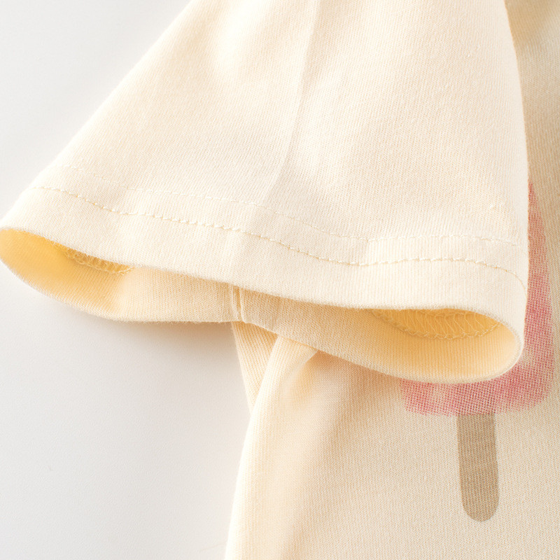 Odjeća za malu djecu od 1 do 9 godina za djevojčice Ljetna majica kratkih rukava Majica kratkih rukava za dojenčad Slatka slatka dječja pamučna majica