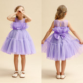 Elegantne večernje haljine za djevojke Rođendanska haljina za djevojčice 1-5T Ljetna nova odjeća bez rukava s mašnama na volane Svečana haljina za bebe