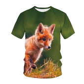 Kawaii Animals Foxes 3D Printed Детска тениска Модна ежедневна тениска с карикатури Момчета Момичета Детско облекло за момичета