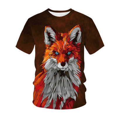 Kawaii Animals Foxes 3D Printed Детска тениска Модна ежедневна тениска с карикатури Момчета Момичета Детско облекло за момичета