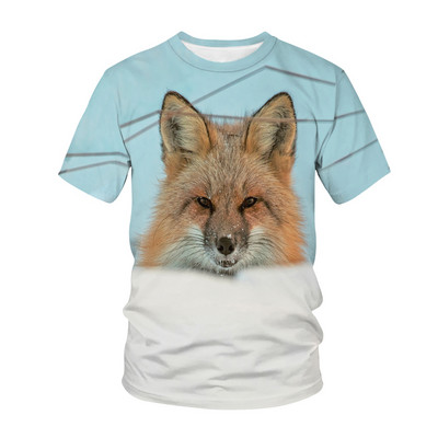 Kawaii Animals Foxes 3D Printed Детска тениска Модна ежедневна тениска с карикатури Момчета Момичета Детско облекло за момичета
