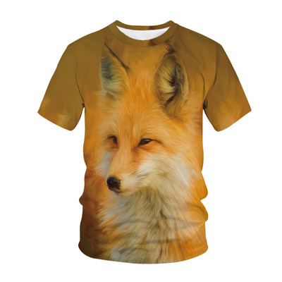 Kawaii Animals Foxes 3D Printed Детска тениска Модна ежедневна тениска с карикатури Момчета Момичета Детско облекло за момичета