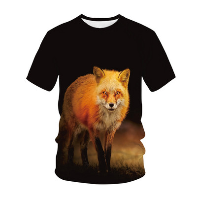 Kawaii Animals Foxes 3D Printed Детска тениска Модна ежедневна тениска с карикатури Момчета Момичета Детско облекло за момичета