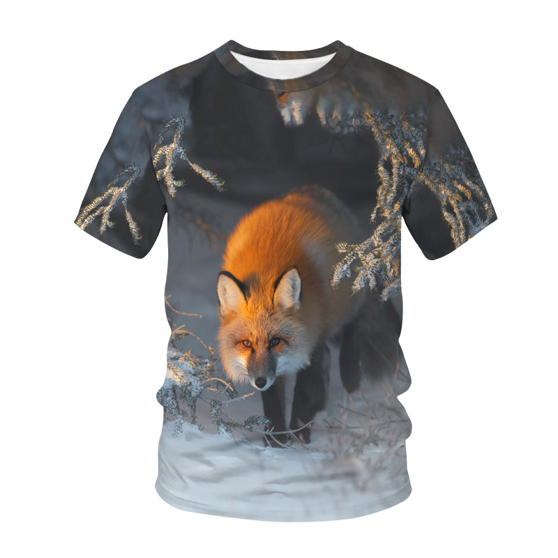 Kawaii Animals Foxes 3D Prinditud Laste T-särk Mood vabaaja Multikad T-särk poisid Tüdrukud Lasteriided tüdrukutele