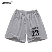 LJMOFA 2-12T Прохождащо момче Детски къси памучни панталони Ежедневни удобни тънки плажни спортни шорти D311