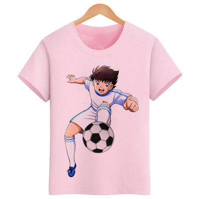 Ljetna anime majica Captain Tsubasa Dječja majica kratkih rukava za slobodno vrijeme Dječačke nogometne pokretne majice za dječake Djevojčice 24M-9T
