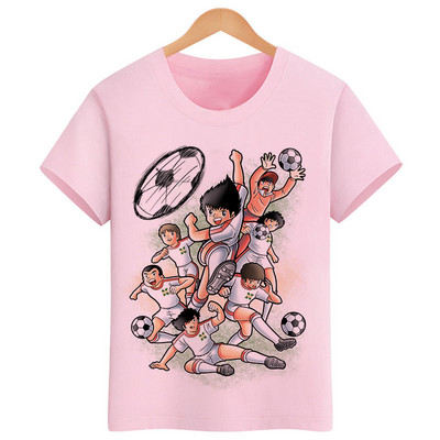 Ljetna anime majica Captain Tsubasa Dječja majica kratkih rukava za slobodno vrijeme Dječačke nogometne pokretne majice za dječake Djevojčice 24M-9T
