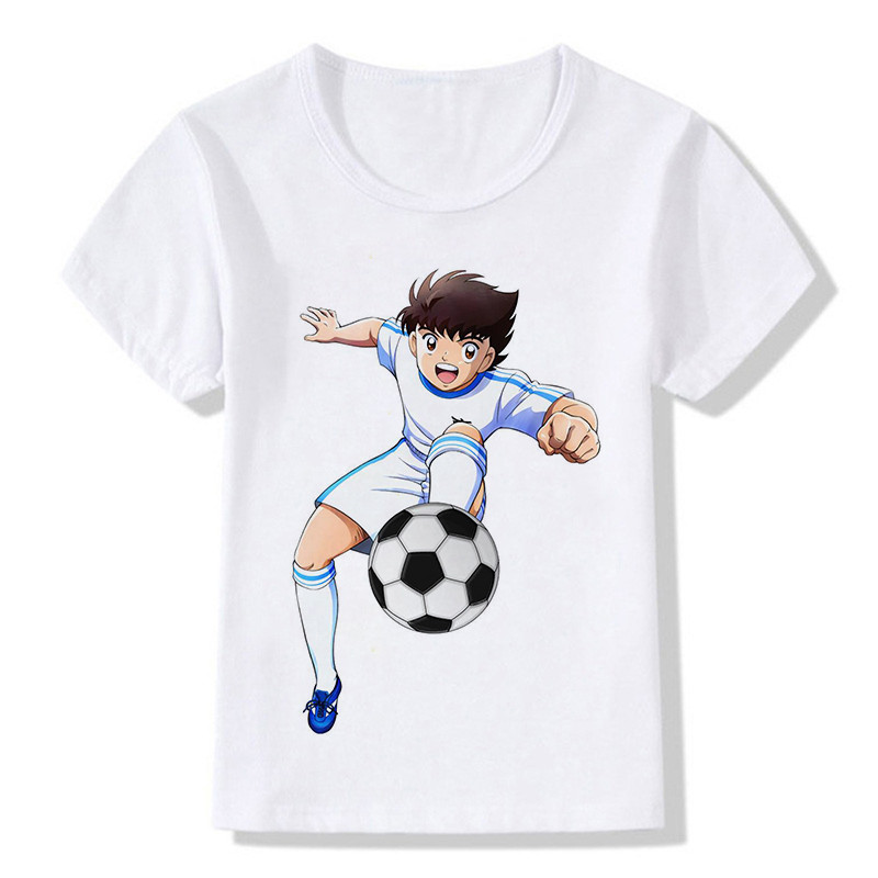 Ljetna anime majica Captain Tsubasa Dječja majica kratkih rukava za slobodno vrijeme Dječačke nogometne pokretne majice za dječake Djevojčice 24M-9T