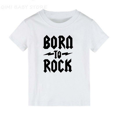 Born To Rock Παιδικό μπλουζάκι για αγόρια για κορίτσια Unisex βρεφικά ρούχα Cool μπλουζάκια σε στυλ μόδας Παιδικά καλοκαιρινά κοντομάνικα γραφικά μπλουζάκια