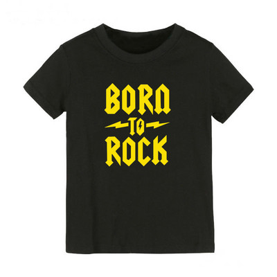 Born To Rock Παιδικό μπλουζάκι για αγόρια για κορίτσια Unisex βρεφικά ρούχα Cool μπλουζάκια σε στυλ μόδας Παιδικά καλοκαιρινά κοντομάνικα γραφικά μπλουζάκια
