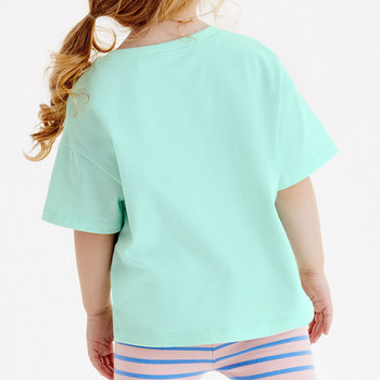 Little maven 2023 Летни тениски за момичета Животни Котки Апликации Горнища за бебешки момичета Тениски за малки момичета Дрехи с къси ръкави