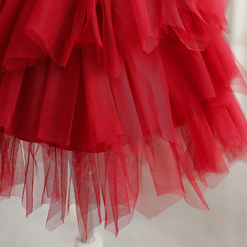 Vintage tüdrukute uus kaartikandiga lillekleit Väikese tüdruku sünnipäevapidu kohev kihiline kostüüm, laste jõulukleit tüllist tutu