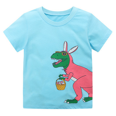 Jumping Meters Majica kratkih rukava za ljetne djevojke, slatki zec, jednorog, izvezena pletena prozračna pamučna odjeća za bebe