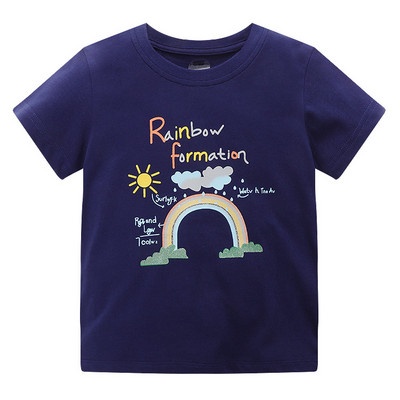 Jumping Meters Majica kratkih rukava za ljetne djevojke, slatki zec, jednorog, izvezena pletena prozračna pamučna odjeća za bebe